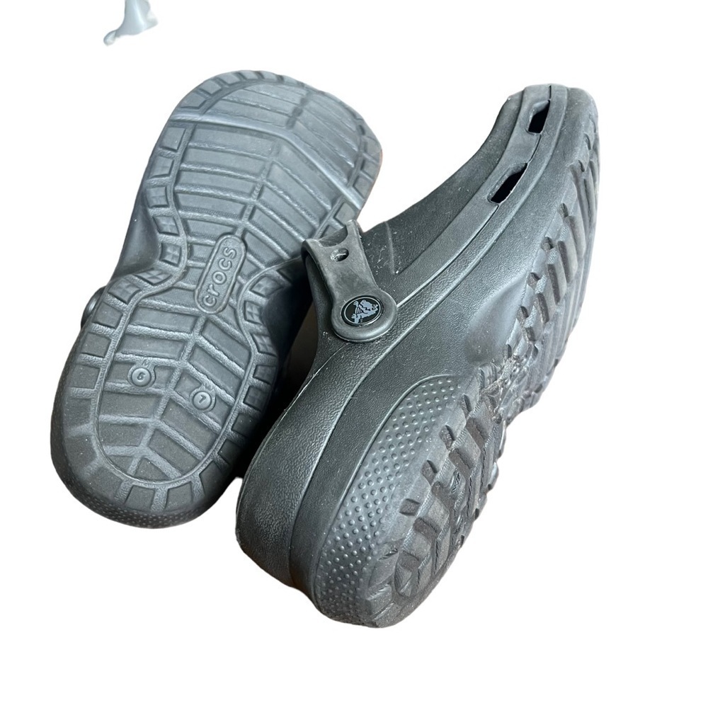Crocs Unisex-Adult Bistro Clogs. Black. Size Women’s 7/ Men’s 5 - Picture 9 of 11